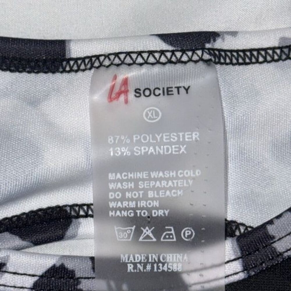 Leopard Print Mesh Insert Crop Top Xl - image 3